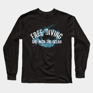 Free diving t-shirt designs Long Sleeve T-Shirt